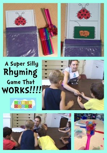 A Super Silly Rhyming Game that WORKS!  #kindergarten Rhyming Practice, Rhyming Activities Preschool, Preschool Rhyming, Kindergarten Rhyming, Rhyming Kindergarten, Rhyming Words Activities, Prek Literacy, Rhyming Games, Nursery Rhymes Preschool