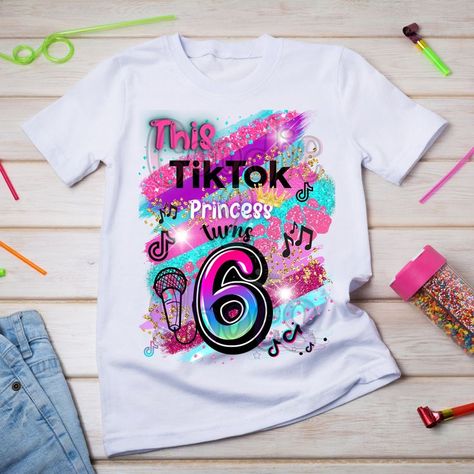 Tik Tok Party, Tik Tok Birthday, Cinderella Birthday Cake, Princess Birthday Shirt, Tiktok Party, Bolo Panda, American Girl Doll Sets, Suprise Birthday, Cinderella Birthday