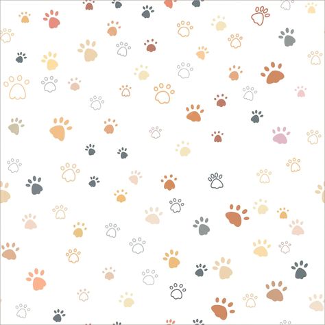 Cat Paw Wallpaper, Cat Paw Illustration, Dog Pattern Illustration, Cats And Dogs Wallpaper, Cat Paw Pattern, Paw Print Background, Paw Background, Pet Pattern, Animal Paws