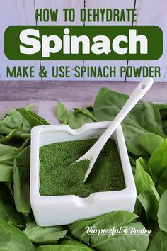 Dehydrate Spinach, Dehydrator Recipes Fruit, Spinach Powder, Dehydrating Food Storage, Food Dehydration, Dehydrated Vegetables, Canning Food Preservation, Canned Food Storage, Dehydrated Fruit