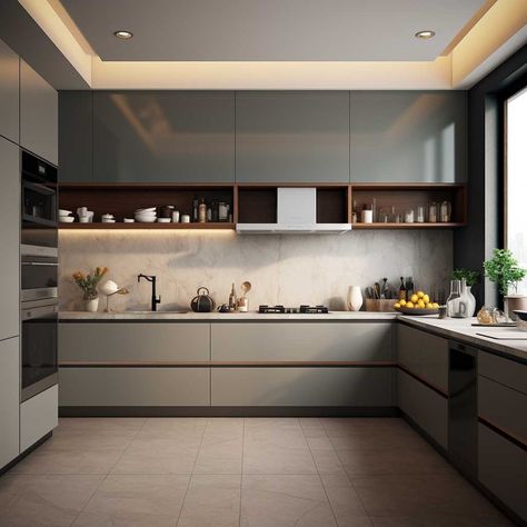 Kitchen Ideas U Shaped Modern, Open U Shaped Kitchen, Kitchen Wardrobe Design Modern, Kitchen U Shaped Design, Best Modular Kitchen Designs, Kitchen U Shape Modern, U Shaped Open Kitchen, U Type Kitchen Design, U Shape Kitchen Design Modern