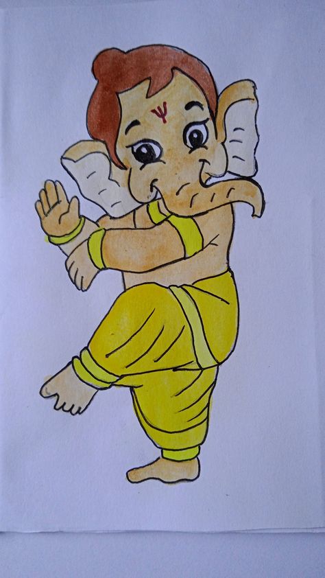 Gnash Ji Drawing, Ganpati Ji Drawing, Cute Ganesh Ji Drawing, Ganesh Drawing For Kids, Drawing Of Ganesh Ji, Ganesh Ji Pencil Sketch, Ganesh Ji Drawing Easy, Ganesh Drawings, Ganesha Drawing For Kids