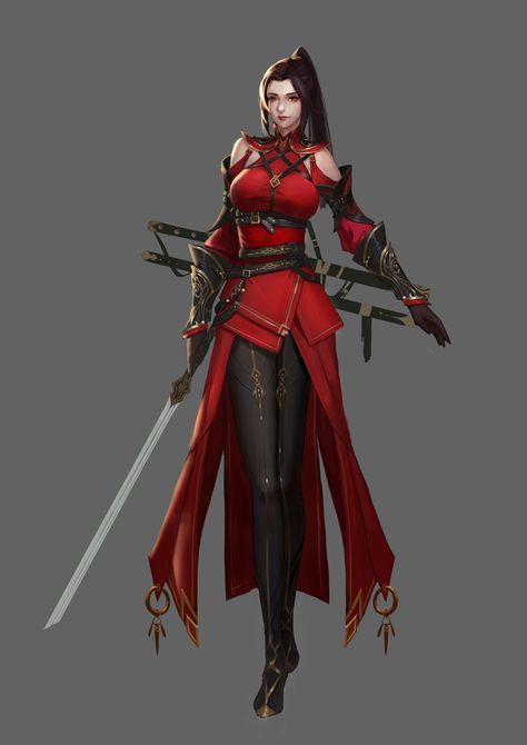 Girl Samurai, Warrior Outfit, Female Character Concept, Anime Warrior, Warrior Girl, Martial Artist, Comics Art, Female Character, Fantasy Warrior