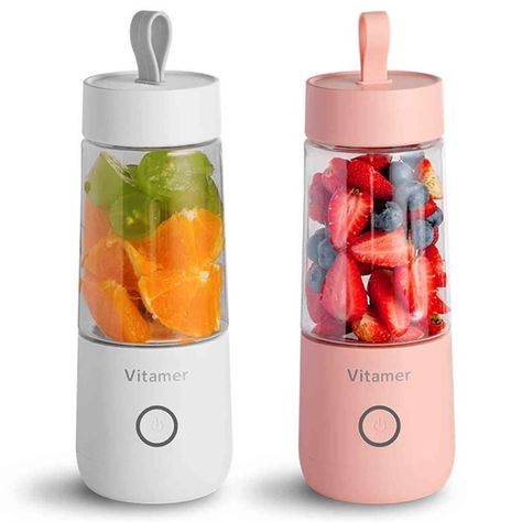 Welcome to our shop! Because of the light reason, the product appears slight color difference is normal.If you have any questions about the product, please contact customer service before placing an o Blender Smoothie, Juice Maker, Juicing With A Blender, Fruit Juicer, Electric Juicer, Smoothie Makers, Blender Bottle, Smoothie Blender, Portable Blender