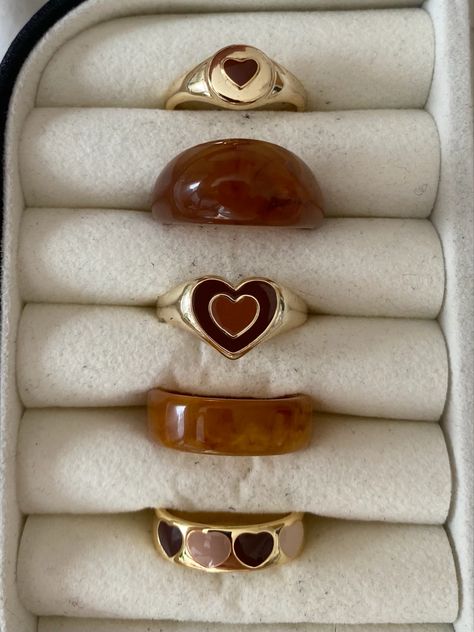 Evry Jewels brown rings خواتم خطوبة, Indie Jewelry, Nail Ring, Nail Jewelry, Dope Jewelry, Jairzinho, Funky Jewelry, Brown Aesthetic, Hand Jewelry