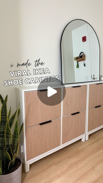 Shoe Cabinet Upcycle, Small Entrance Shoe Storage Ideas, Ikea Hemnes Shoe Cabinet Makeover, Ikea Bissa Makeover, Hemmed Shoe Cabinet Hack, Ikea Bissa Shoe Cabinet Hack, Bissa Shoe Cabinet Hack, Ikea Bissa Shoe Cabinet, Bissa Ikea