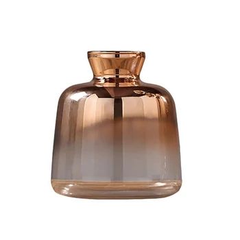 Rosings Park ~ Products ~ Smoky Glass Vase ~ Shopify Rose Gold Vase, Vase Transparent, Gold Bottles, Gold Vase, Bulb Vase, Glass Planter, Glass Flower Vases, Timeless Decor, Gold Vases