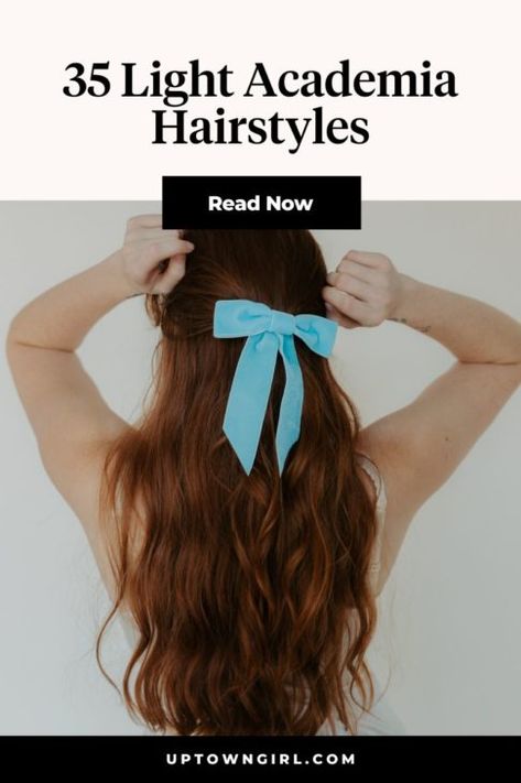 The Light Academia aesthetic is soft, feminine, and effortlessly chic. Here are 35 amazing Light Academia hairstyles you're sure to love. Light Academia Hairstyle, Light Academia Hair, Academia Hairstyles, Dark Academia Hairstyle, Dyed Pixie Cut, Dark Academia Hair, Cottagecore Hairstyles, Academia Hairstyle, Side Braid Ponytail