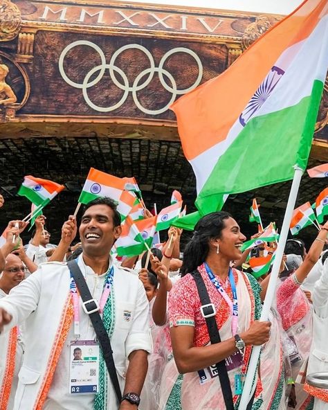 #TeamIndia at the Summer #Olympics 2024 opening ceremony in Paris #Olympics2024 #ParisOlympics2024 #parisolympics2024🇫🇷 📷: Olympic Khel/ Instagram We are Team India/ Instagram Paris Olympics 2024, Olympics 2024, Team India, Paris Olympics, Summer Olympics, Opening Ceremony, Gq, India, Paris