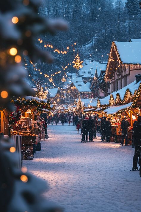 Dreaming of a white Christmas? Discover the top 10 towns for an enchanting holiday season with snow-covered streets, twinkling lights, and festive decorations. From charming Quebec City to Copenhagen's bustling Christmas markets, enjoy unique family activities like reindeer sled rides in Tromsø. Click to uncover the list and plan your unforgettable winter getaway. #WhiteChristmas #FamilyTravel Christmas In Quebec, Places To Travel For Christmas, Cozy White Christmas, Quebec Christmas, Christmas Market Aesthetic, Christmas Towns To Visit, Quebec City Christmas, Vancouver Christmas Market, Christmas Canada