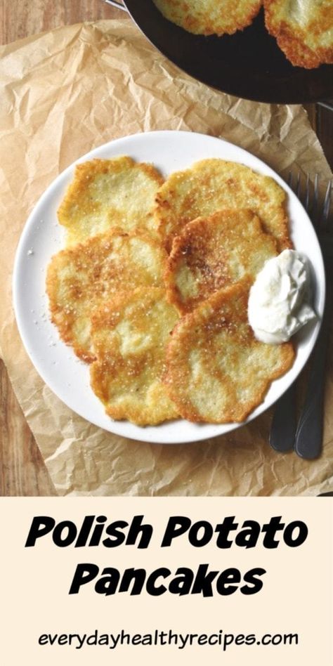 Pancake Recipe For One, Polish Potato Pancakes, Potato Pancakes Recipe, Polish Foods, Potatoe Pancake Recipe, Recipe For One, Eastern European Recipes, Polish Food, Ukrainian Recipes