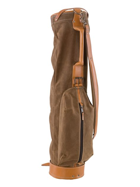 VINTAGE SOFT GOLF BAG - TOBACCO - AMERICAN TOBACCO - AMERICAN COLLECTION - beldingusa.com School Performance, Golf Stand Bags, Golf Inspiration, Caddy Bag, Vintage Golf, Leather Company, Fish In A Bag, Golf Bag, Leather Thread