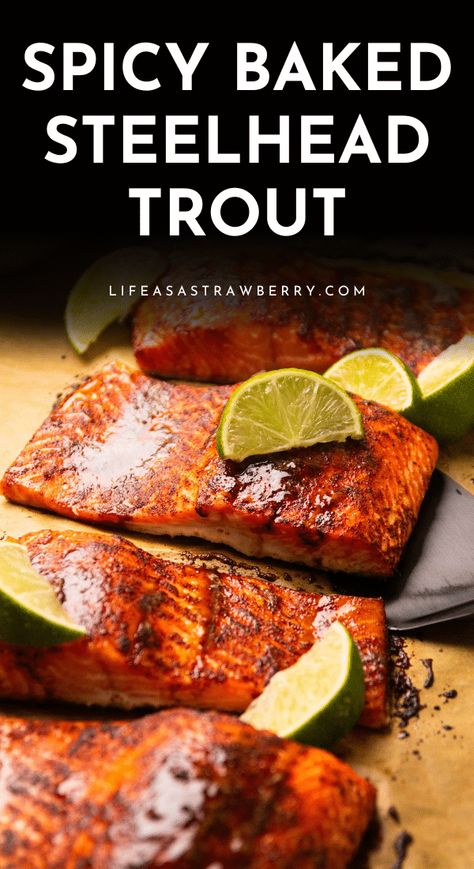 Steelhead Fish Recipes, Ocean Trout Recipes, Steel Head Trout Recipe, Grilled Trout Fillets, Steelhead Salmon Recipes, Trout Marinade Recipes, Grilled Trout Recipes In Foil, Healthy Trout Recipes, Steelhead Trout Recipes