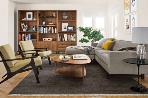 Room & Board | André Sofa with Reversible Chaise Modern Bookcase Wall, Sofa Room, Room And Board, Bookcase Wall Unit, Table Room, Mdf Doors, Bookcase Wall, Mid Century Modern Sofa, Modern Bookcase