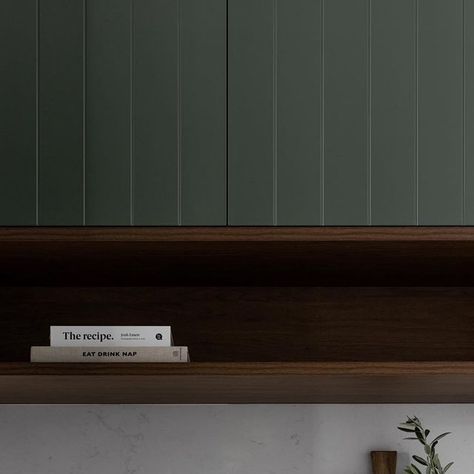 Kitchen & Joinery Specialist on Instagram: "Studio • we look forward to re-opening our Studio next week. Here is one of our gorgeous displays featuring v-groove doors with a polyurethane finish and concealed laundry hampers. . . . 📷@the.palm.co . . . #vicello #vicellokitchens #kitchen #modernkitchen #kitcheninspiration #kitchendesign #kitchendesignideas #luxekitchen #sydneybuilder #interiordesign #interiors #architecture #design #customcabinetry #greenkitchen #walnut #smartstoneaustralia" Kiel, V Groove Kitchen, Green And Walnut Kitchen, Cabinetry Details, Concealed Laundry, Kitchen Joinery, Luxe Kitchen, Laundry Hampers, Walnut Kitchen