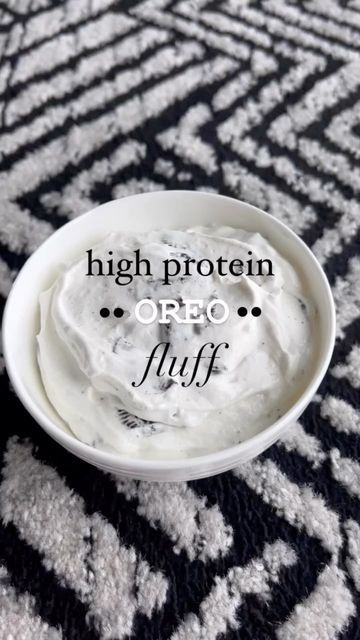 Greek Yogurt Oreo Fluff, Protein Powder And Cool Whip, High Protein Oreo Fluff, Protein Oreo Fluff, Ghost Oreo Protein Powder Recipes, Ghost Oreo Protein Recipes, Protein Cool Whip, Single Serve Desserts Healthy, Healthy Single Serve Desserts