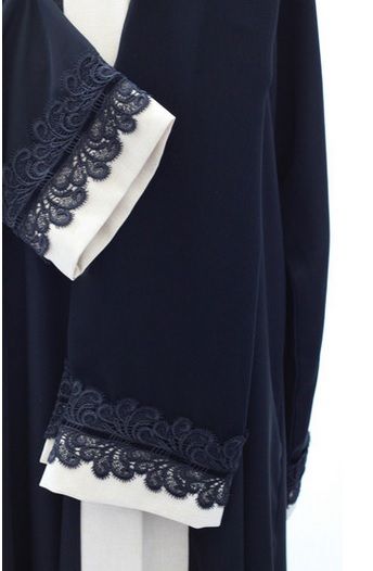 Lace Abaya Designs, Abaya Sleeves Design Lace, Lace Abaya, Abaya Sleeves Design, Black Embroidered Abaya For Wedding, Burqa Designs, Elegant Black Abaya With Floral Embroidery, Traditional Black Embellished Abaya, Black Long Sleeve Abaya With Floral Embroidery