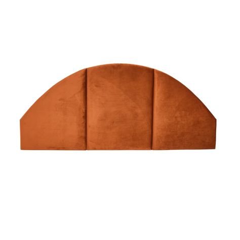 NoSom Terra Cotta Upholstered Velvet Panel Arched Headboard, Queen | Michaels Fake Headboard, Headboard Art, Queen Upholstered Headboard, Modern Headboard, Headboard With Lights, Arched Headboard, Rattan Headboard, Queen Size Headboard, Eclectic Boho