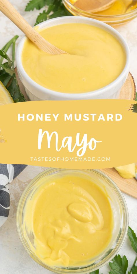 Honey Mustard Mayonnaise, Honey Mayo Dressing, Honey Mustard For Sandwiches, Honey Mustard Mayo Sauce, Honey Mayo Sauce, Mayonnaise Based Salad Dressing, Mustard Recipe Homemade, Honey Mustard Sandwich, Honey Mustard Slaw