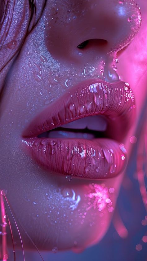 Vibrant Red Hair, Lip Wallpaper, Crystal Lips, Android Wallpaper Art, Blue Lips, Profile Pictures Instagram, Art Gallery Wallpaper, Hot Lips, Beautiful Dark Art