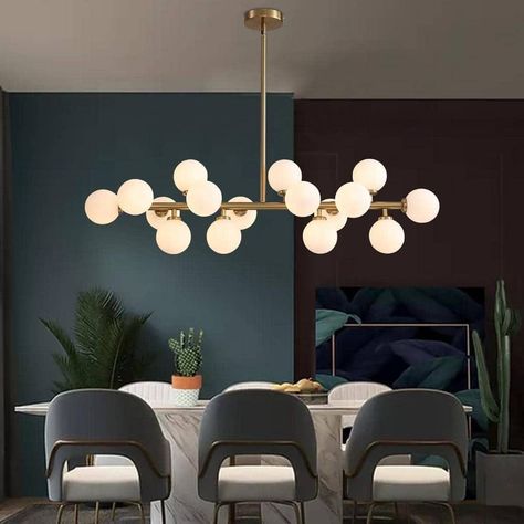 Sweden Chandelier - 13.0 In. W X 10.0 In. H X 35.0 In. D - On Sale - Bed Bath & Beyond - 37050905 Modern Dining Room Lighting, Glass Globe Chandelier, Types Of Ceilings, Lights Hanging, Dining Chandelier, Classic Chandelier, Modern Crystal Chandelier, Dining Room Light Fixtures, Globe Chandelier