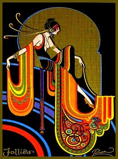 FLAPPER : Vintage 1920 Art Deco Beautiful Print Poster Art Deco, Art, Design, Paris, Design Grafico, Every Thing, Vintage Art, Create Your Own, Illustrations