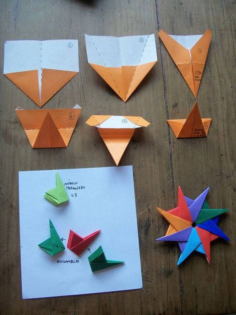 Modular star Origami Stella, Dragon Origami, Beautiful Origami, Origami Tutorial Easy, Origami Star Box, Origami And Quilling, Origami For Beginners, 3d Ideas, Origami And Kirigami