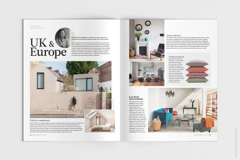 Architectural Digest Magazine Layout, Magazine Page Design Creative, Interior Design Magazine Layout, Magazine Editorial Layout, Architectural Digest Magazine, Indesign Layout, Fashion Editorial Layout, 잡지 레이아웃, Publishing Design