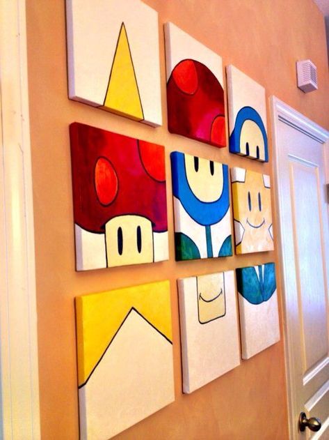 Sala Nerd, Super Mario Room, Mario Room, Geek Home Decor, Nerd Room, Geek Decor, Games Room, Gamer Room, Video Game Room