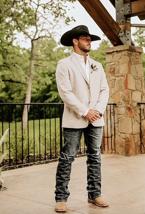 Guys Western Wedding Attire, Men Cowboy Wedding Outfit, Western Male Wedding Attire, Country Men Wedding Attire, Country Wedding Mens Outfit, Western Men Outfits Wedding, Western Outfit Men Wedding, Country Wedding Guys Attire, Vaquero Wedding Outfit Men