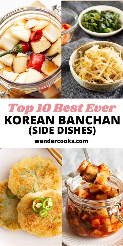 Explore the flavours of Korea with this tantalising collection of homemade banchan recipes! These nourishing Korean side dishes will add a burst of flavour to your table and are perfect for sharing. Best Korean Side Dishes, Korean Bulgogi Side Dishes, Korean Holiday Food, Kbbq Korean Sides, Side Dish For Pork Belly, Korean Bbq Sides Dishes, Korean Side Dishes Vegetables, Korean Side Dishes Easy, Korean Bonchon Recipe