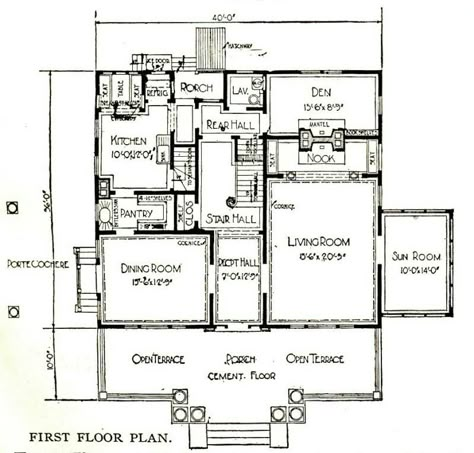 The Notebook House - Floor Plan The Notebook House, Notebook House, Sears House, Sears Kit Homes, Sears Homes, Bloxburg House Layouts, Sims4 House, Vintage Floor Plans, Kit House