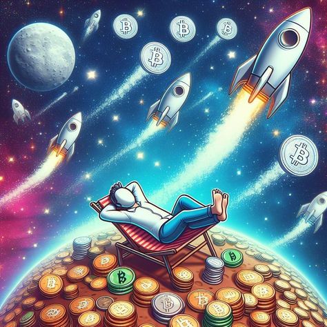 Crypto to the moon ? 🌙 🚀 ai art telling you to sit back and watch your crypto grow untill it hits the moon. #crypto #cryptocurrency #btc #eth #aiart #aiartcommunity #investor #cryotoart Crypto Art, Cryptocurrency, Art