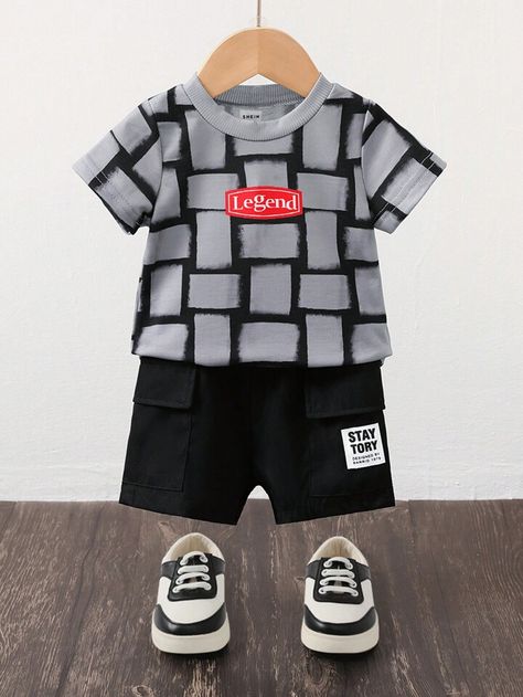 Trendy Romper, Baby Cardigan Knitting Pattern Free, Discipline Quotes, Baby Cardigan Knitting Pattern, Pocket Shorts, Kids Fashion Clothes, Graffiti Drawing, Shorts Casual, Boys Set