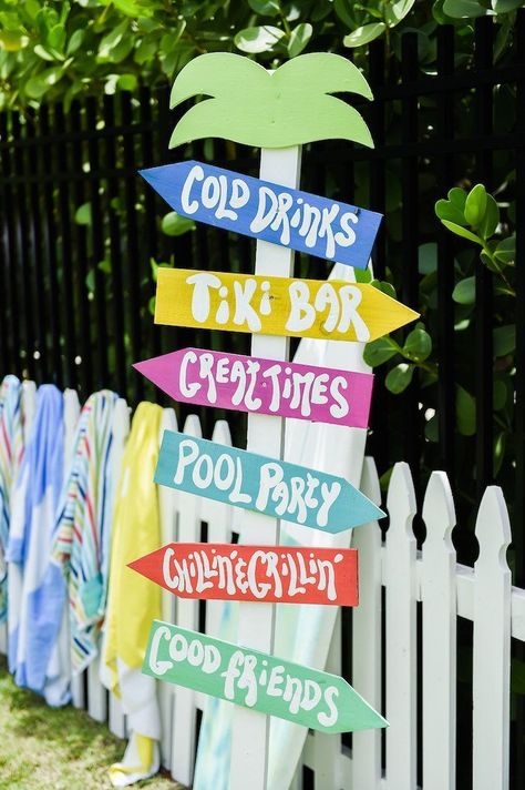 Cold Drinks, Best Friends, Fence, Party Ideas, Happy Signs, Beach Birthday Party, Beach Birthday, Pool Party, Surfing