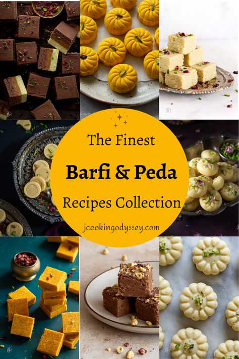 The Finest Barfi and Peda Recipes Collection | J Cooking Odyssey Coconut Barfi Recipe, Barfi Recipe, Peda Recipe, Diwali Sweets Recipe, Easy Indian Dessert, Thanksgiving Pie Recipes, Burfi Recipe, Diwali Sweets, Sweet Dishes Recipes