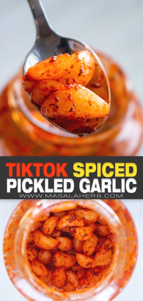 Homemade Pickled Garlic, Best Pickled Garlic Recipe, Pickled Garlic Uses, Picked Garlic Recipes, Spicy Pickled Garlic Recipes, Diy Spicy Pickles, Quick Pickled Garlic, Hawaiian Pickled Garlic, Asian Pickled Garlic