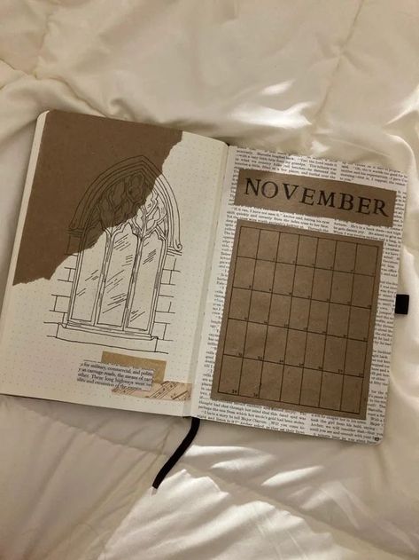 Dark Academia Diary Ideas, November Aesthetic Dark, Bujo November Theme, Dark Academia Letters, Dark Journal Aesthetic, Dark Academia Stationary, Dark Academia Scrapbook, Dark Academia Planner, Dark Academia Bullet Journal