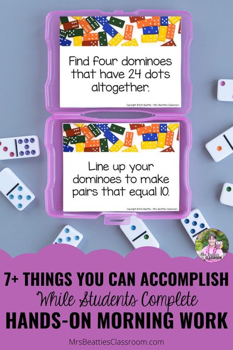 Having a soft start is a great management tool in elementary classrooms! Read 7+ things you can accomplish while students complete hands-on morning work in this post. Beginning the day with math morning work or math bins will engage your elementary students so you can get the teaching day organized. 2nd and 3rd-grade students love using hands-on activities using math manipulatives. Your second or third-grade class will also love using these as early finisher activities! #mathmorningwork Elementary Soft Start, Math Bins 2nd Grade, Fast Finishers Third Grade, Soft Start Morning Activities 2nd Grade, Soft Starts In The Classroom 3rd Grade, Third Grade Homeschool, Stem Bins, Morning Bins, Early Finisher Activities