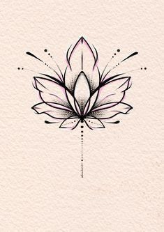 Lotusblume Tattoo, Lotus Mandala Tattoo, Lotus Tattoo Design, Muster Tattoos, Spine Tattoos, Flower Tattoo Designs, Simplistic Tattoos, Little Tattoos, Mandala Tattoo