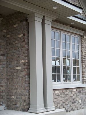 Non Tapered Column Wraps I Elite Trimworks Garrison Colonial Exterior, Pvc Column Wraps, Porch Trim, Column Ideas, House Lighting Outdoor, House Columns, Exterior Columns, Front Porch Columns, Column Wraps