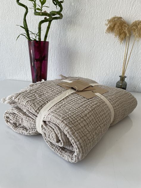 Beige Throws, Gauze Blanket, Bed Blankets, Muslin Blanket, Linen Layers, Muslin Blankets, Cotton Throw Blanket, Cotton Muslin, Bed Blanket