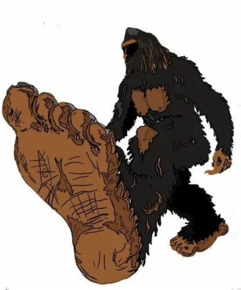 Bigfoot Drawing, Bigfoot Movies, Bigfoot Illustration, Sasquatch Funny, Bigfoot Pictures, Bigfoot Art, Finding Bigfoot, Funny Patches, Day Of The Dead Art