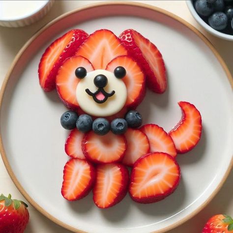 Kids Fruit Ideas, Food Pixel Art Cute, Kids Food Ideas Healthy, Healthy But Yummy Snacks, Fun Fruit Ideas For Kids, Cute Cooking Ideas, Cute Snacks Aesthetic, Fruit Ideas For Kids, Fun Kids Snacks