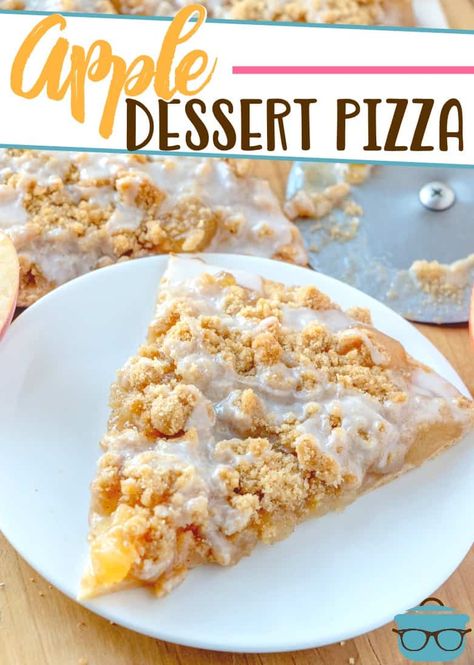 Apple Dessert Pizza, Icing Drizzle, Pizza Video, Apple Pizza, Dessert Pizza Recipes, Pizza Dessert, Dessert Apple, Resep Pizza, Apple Desserts Easy