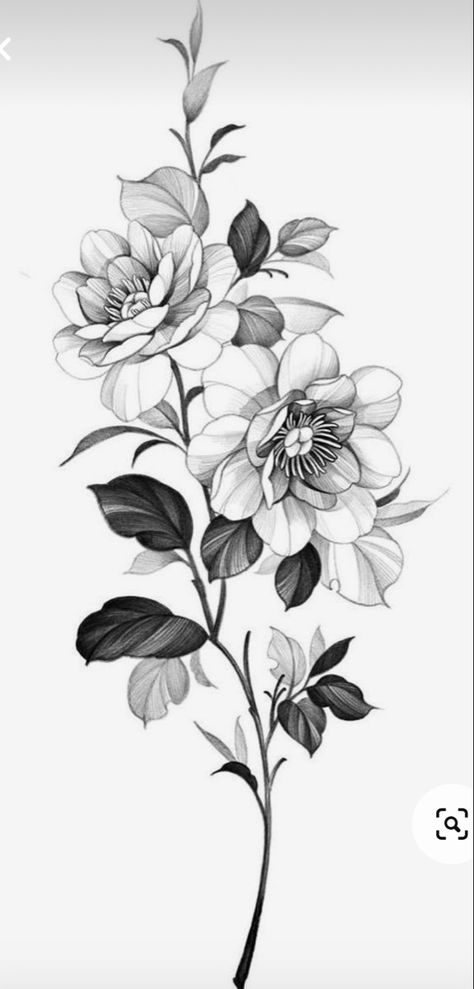 Mari Gold Flower Tattoo, Flower And Geometric Tattoo, Flower Bunch Tattoo, Fineline Flowers, Flower Vine Tattoo, Birds Reference, Flower Vine Tattoos, Peony Flower Tattoos, Peony Drawing