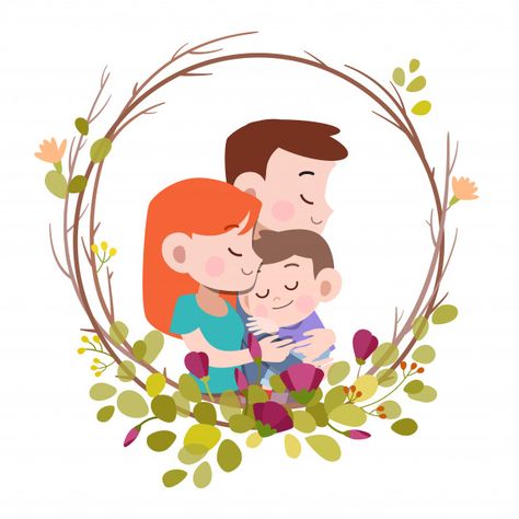 Happy Family Day, 가족 일러스트, Family Clipart, Baby Art Projects, Birthday Illustration, Cute Disney Drawings, Mother Art, Family Drawing, Cute Kawaii Animals