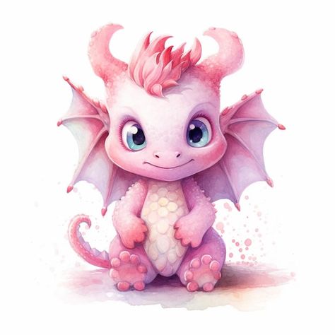 Rainbow Dragons, Baby Dragon Art, Cute Baby Dragon, Monster Ghost, Evil Dragon, Ghost Spirit, Pink Wings, Chinese New Year Dragon, Dragon Kid