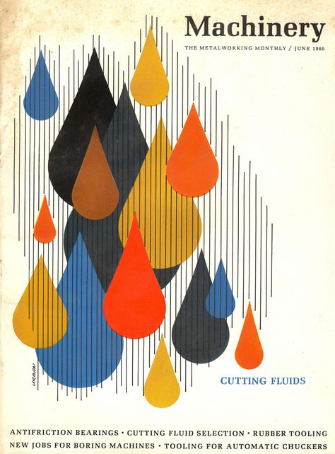 Mad for Mid-Century: Mid-Century Design of Machinery Magazine Clouds And Rain, Mid Century Books, Buch Design, Mid Century Illustration, Illustration Photo, Vintage Graphic Design, Mid Century Art, Modern Graphic Design, Rain Drops