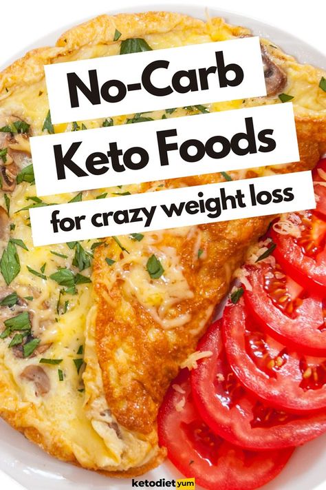 If you're trying to lose weight on the keto diet check out this list of super low or no-carb foods that you can eat! No Carb Foods, No Carb Food, 1200 Calorie Diet Meal Plans, No Carb Snacks, No Carb Food List, Meal Prep Keto, No Carb Meals, Keto Quiche, Zero Carb Foods